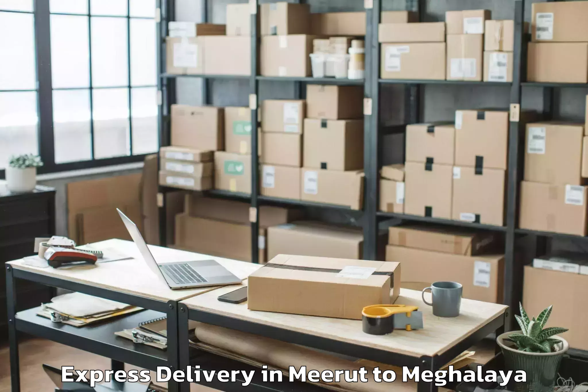 Book Meerut to Icfai University Meghalaya Tur Express Delivery